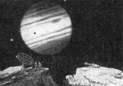 Фиг.39. Высадка исследователей на VII спутник Юпитера (1997 г.).
