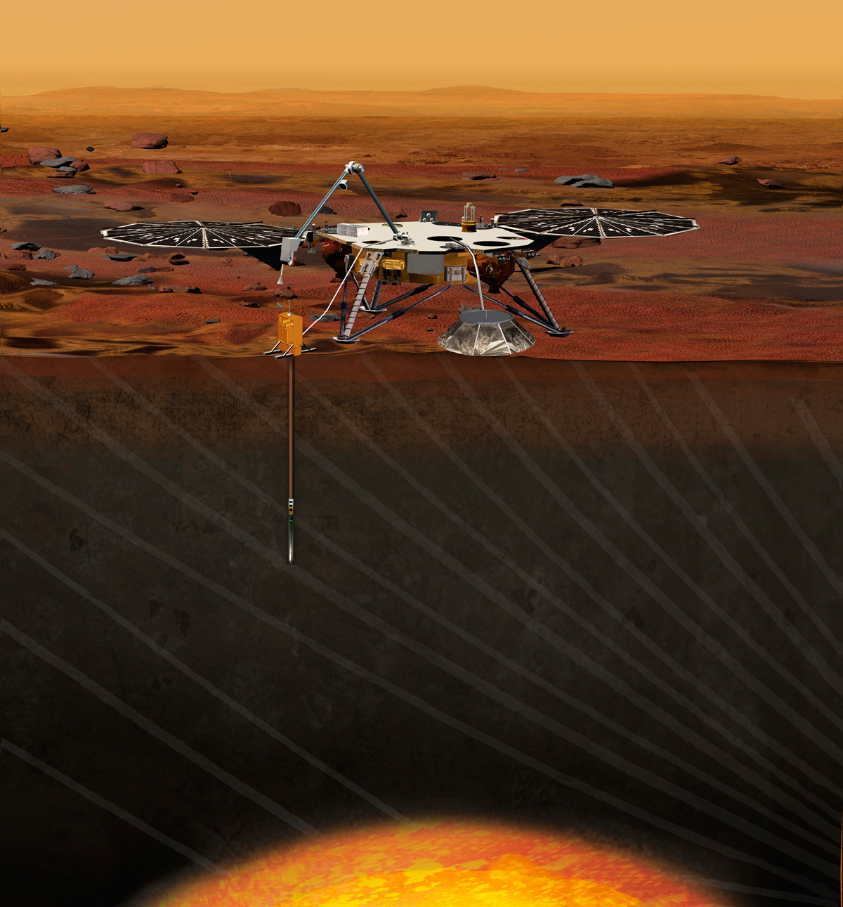 Марсианский зонд. Посадочный модуль НАСА Insight. Аппарат Mars Insight. Посадочный модуль НАСА Insight Mars. Insight аппарат на Марсе.