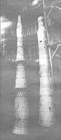 Макеты советских ракет в полный размер в период выбора проекта