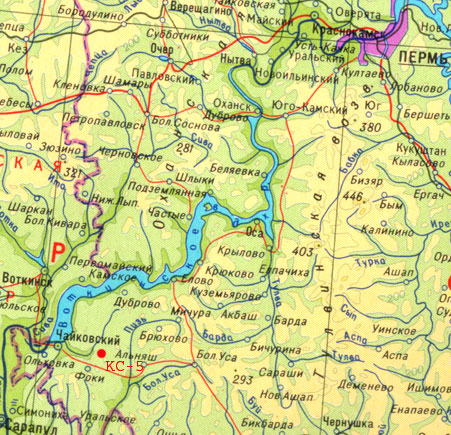 Карта чернушка пермский